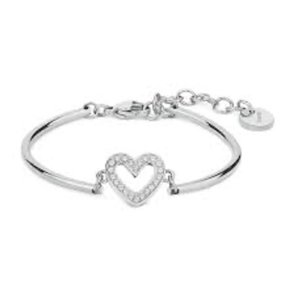 Brosway stainless steel with central heart Swarovski element crystals‎ bracelet